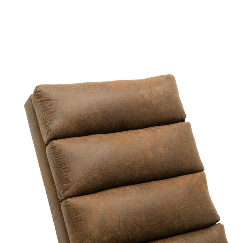 Linen Massage Chaise Lounge Indoor with Remote Control, Ergonomic Electric Massage Long Lounger, Coffee-海智集-Default-