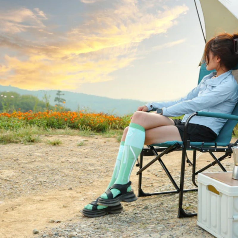 Camping Directors Chair, Heavy Duty,Oversized Portable Folding Chair with Side Table, Pocket for Beach, Fishing,Trip,Picnic,Lawn Blue-海智集-Default-