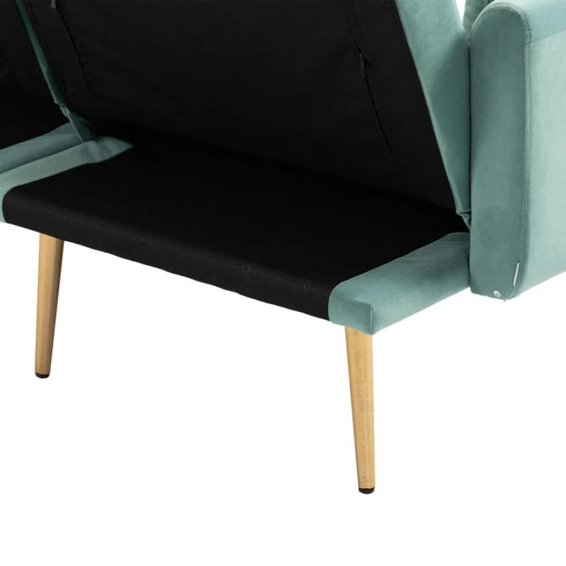 COOLMORE Velvet Sofa , Accent sofa .loveseat sofa with metal feet-海智集-Default-