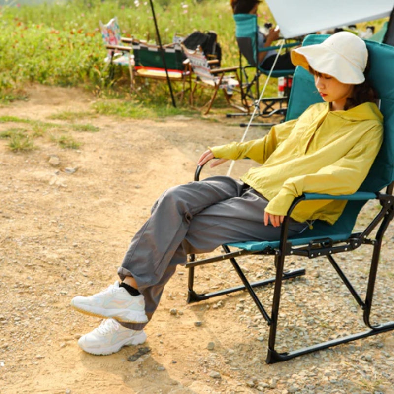 Camping Directors Chair, Heavy Duty,Oversized Portable Folding Chair with Side Table, Pocket for Beach, Fishing,Trip,Picnic,Lawn Blue-海智集-Default-