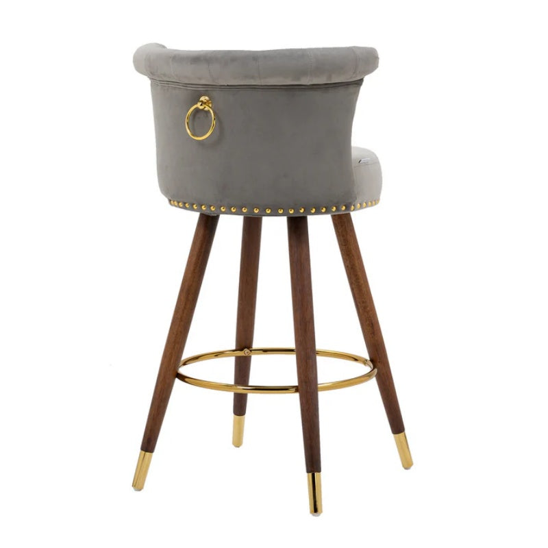 COOLMORE Swivel Bar Stools with Backrest Footrest ,with a fixed height of 360 degrees-海智集-Default-