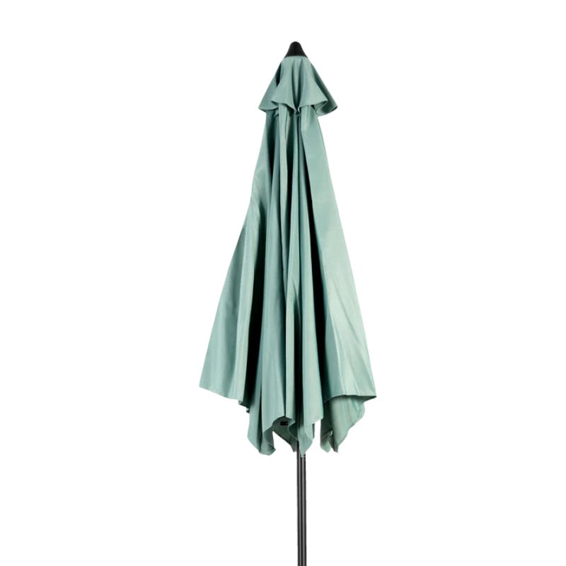 9FT Outdoor Patio Umbrella Outdoor Table Umbrella with Push Button Tilt and Crank, Market Umbrella 6 Sturdy Ribs , Deck, Backyard, Pool (Base Not Included) - ( Light green )-海智集-Default-