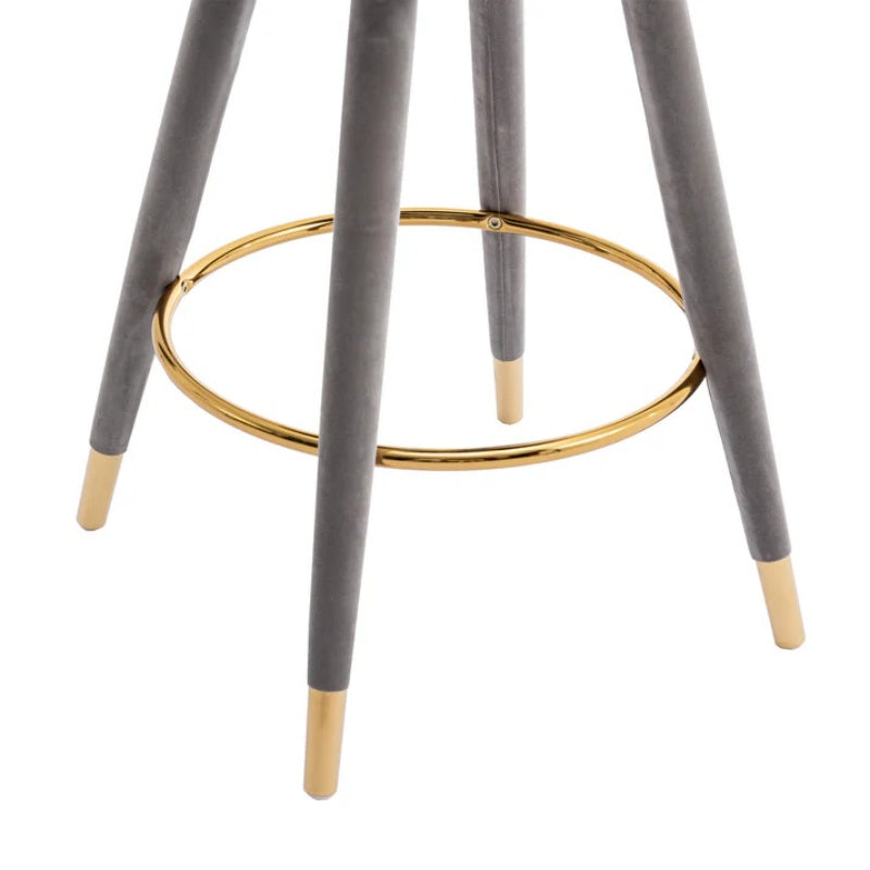 COOLMORE Counter Height Bar Stools Set of 2 for Kitchen Counter Solid Wood Legs with a fixed height of 360 degrees-海智集-Default-