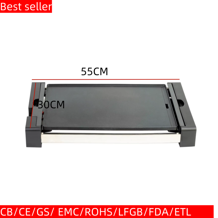 Detachable Electric Multi Griddle Plate Cooking Grill Intelligent Electric Grill Smokeless for Household-海智集-
