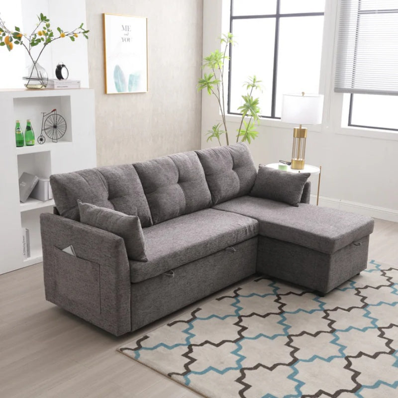 UNITED WE WIN-Furniture, modular L-shaped sofa, modular long sofa with reversible chaise lounge, Sofa bed, Sleeper sofa, modular sofa combination with storage seats.-海智集-Default-