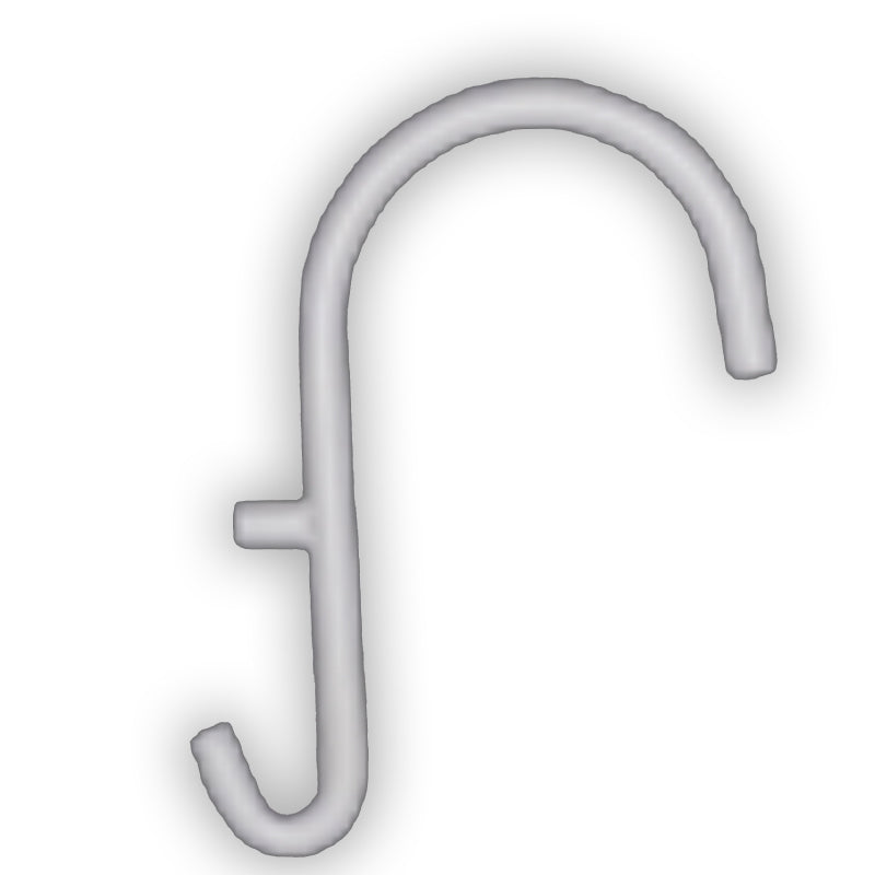 White Metal J Hook - Durable Aluminum Pegboard Accessory, Heavy-Duty Quality for Strong Support-海智集-