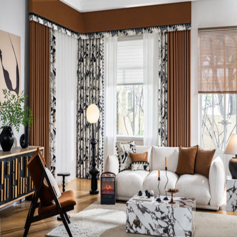 The flamboyant layered color curtain: A design element with a mid-ancient style, it is retro and low-key yet retains a modern feel-海智集-