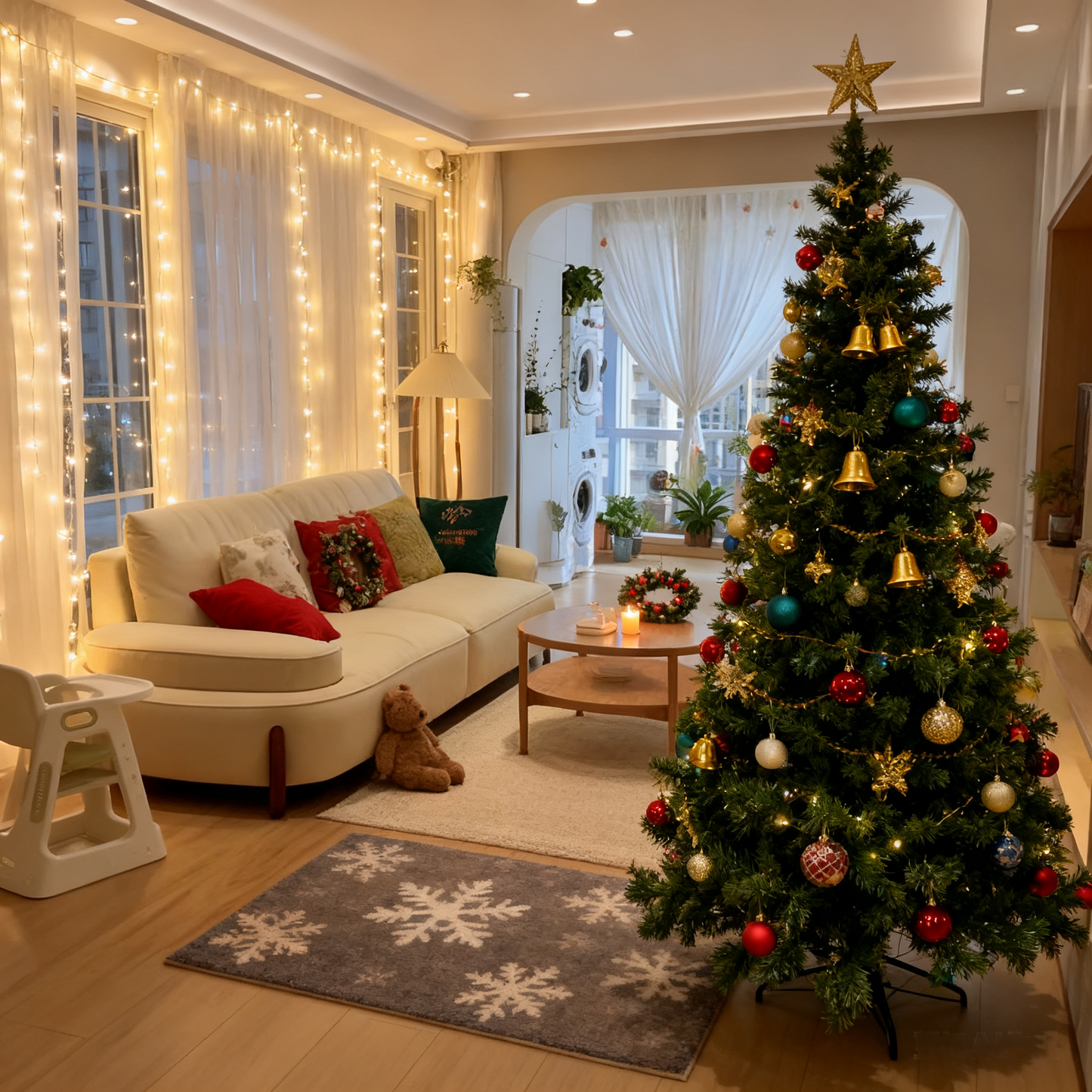 Click Pvc Plastic Flooring for a Festive Christmas! 1mm Parquet Pvc Spc Flooring, LVP Vinyl Plank Flooring That Brings Christmas Cheer!