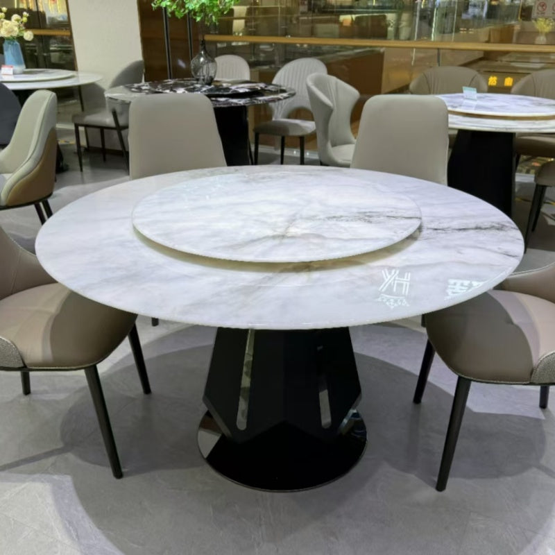Modern Minimalist Marble Round Dining Table Set-海智集-