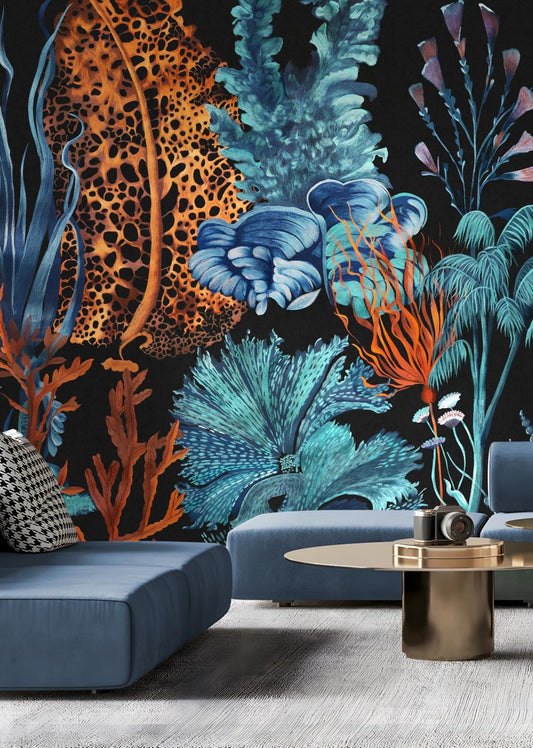 Coral Haiyan Wallpaper: The harmonious atmosphere created by the embroidered wall fabric-海智集-