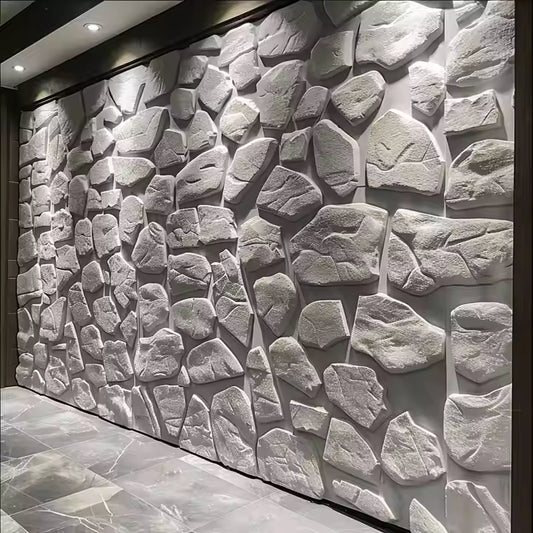 Sampel Percuma Luaran Kalis Air Batu Palsu Poliuretana Buih Luaran Panel Dinding Batu Pu