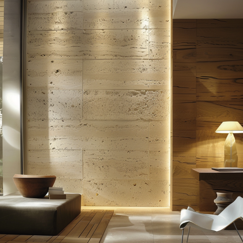 Wholesale Textured Flexible Wall Cladding Customizable PVC Modern Decorative Wall Panels Travertine-海智集-