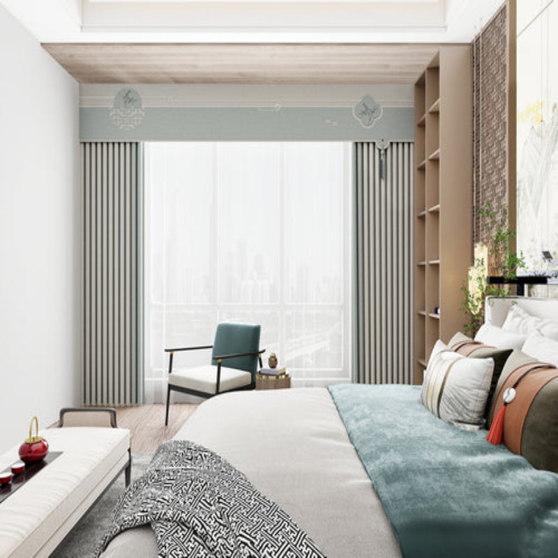 Green Bamboo Quiet Curtain: Long-lasting and elegant three-dimensional texture, tight and wear-resistant fabric, natural drape-海智集-