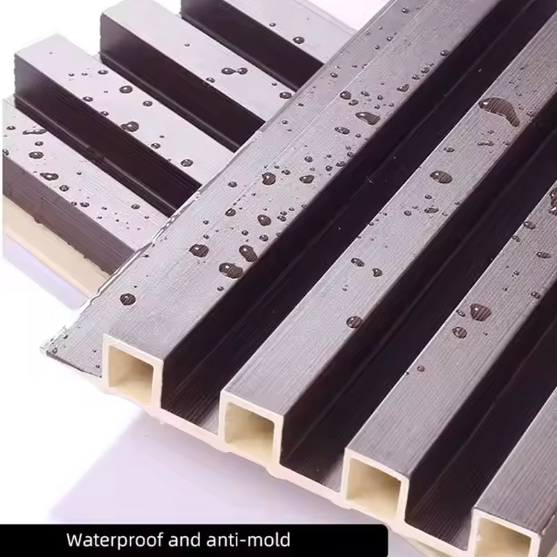 Modern Interior Wooden Plastic 3d Pvc Wpc Fluted Wall Panels for Decoration-海智集-