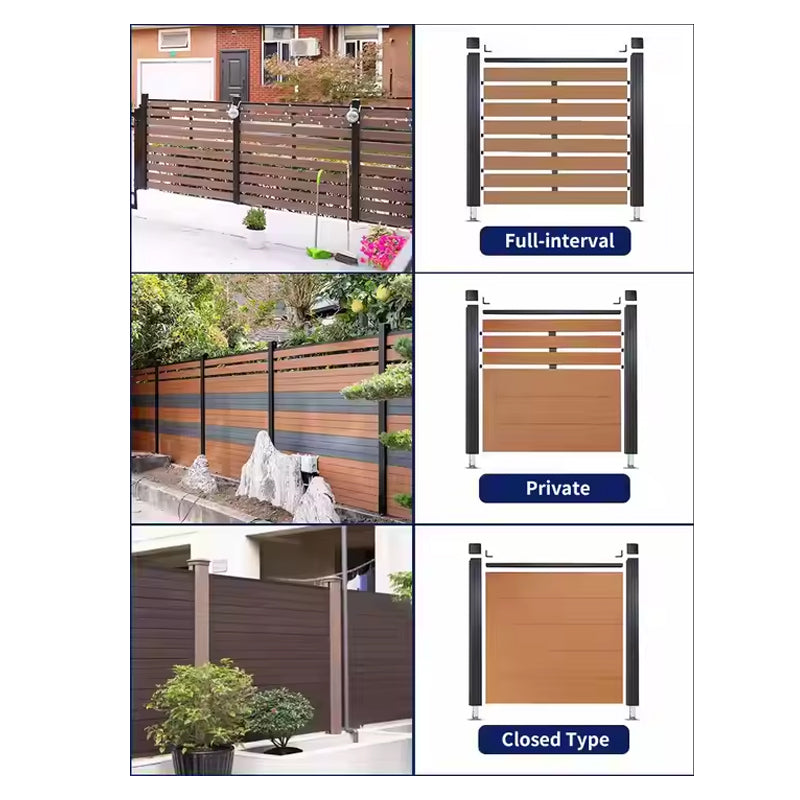 Wood Plastic Composite Wpc Fence Home Garden Fence Panels Better Than Vinyl Pvc Fence-海智集-