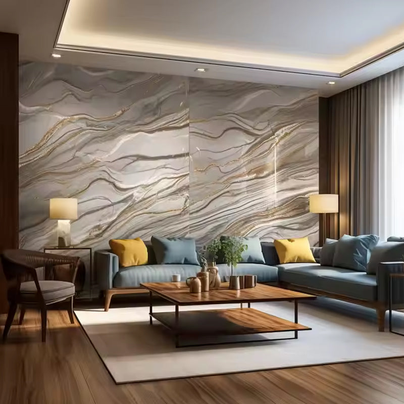 Modern Designed Free Samples 3D WPC SPVC Shower Marble Toilet Wall Panel Waterproof and Moisture-Proof for Household Interior-海智集-