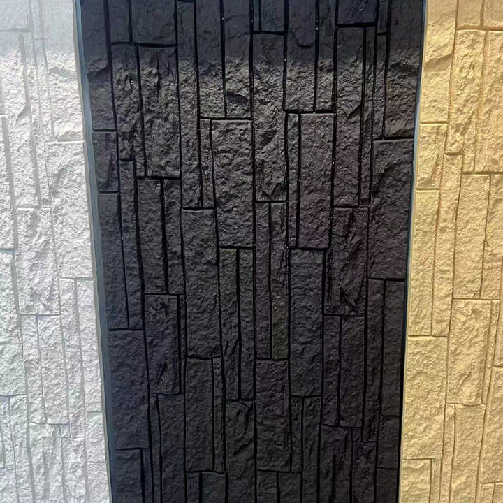 Hotel Decoration Use Faux Stone Light Weight Indoor Outdoor PU Stone Wall Panel-海智集-
