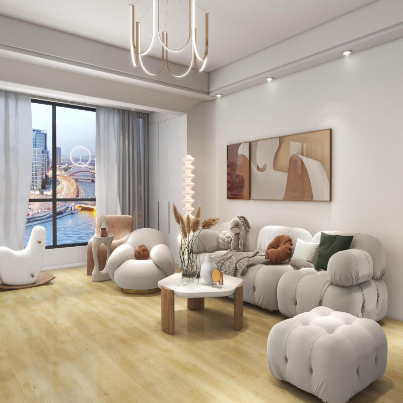 Warm atmosphere wooden Floor SPC-B197: moisture-proof, fireproof, insect-proof, water-proof and zero formaldehyde-海智集-