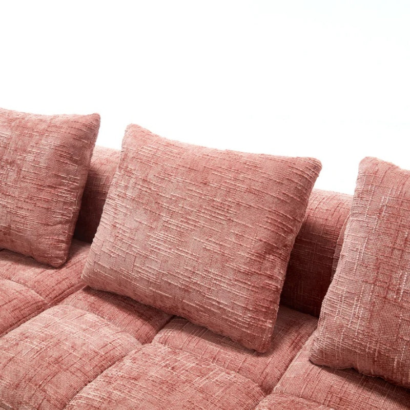 UNITED WE WIN 98.42-inch modular sectional sofa, modern modular L-shaped sofa with chaise longue, equipped with small side pockets and free of compression during installation.-海智集-Default-