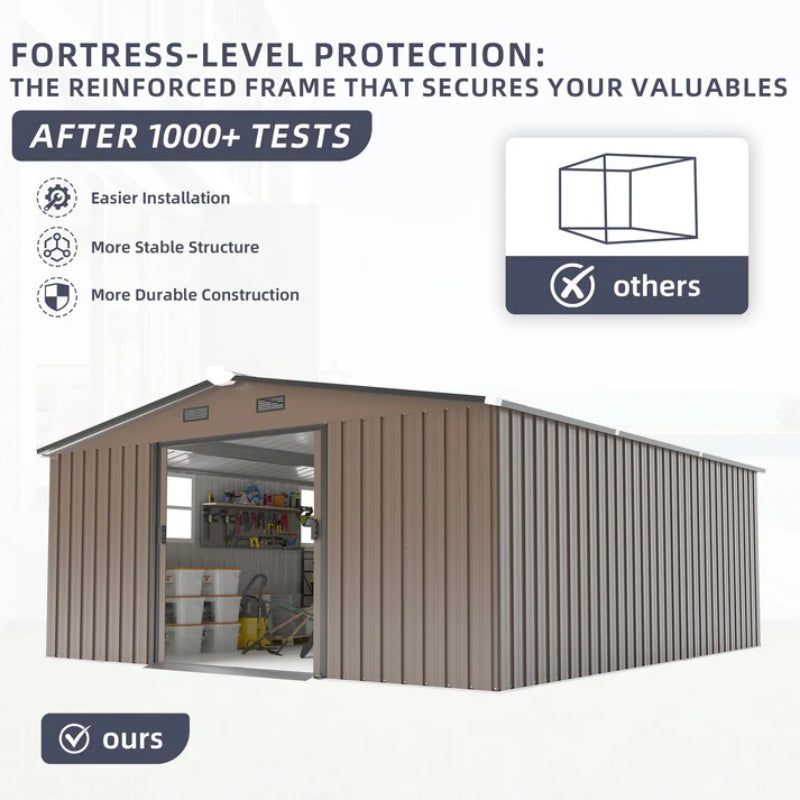Campcraft 0.25mm color steel plate, surface protective film, Two daylight Windows, A practical and thoughtful gift,two colors can be freely selected storage sheds-海智集-Default-