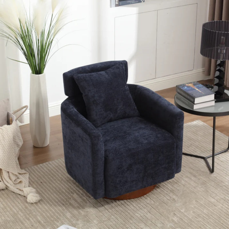 COOLMORE 360 degree rotation design, multi-gear adjustment backrest, soft and comfortable chenille fabric, ergonomic design of the living room chair-海智集-Default-
