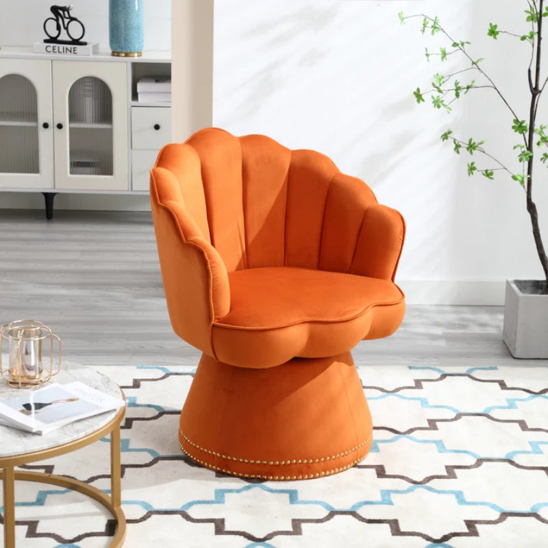 COOLMORE Swivel Barrel Chair, Comfy Round Accent Sofa Chair for Living Room, 360 Degree Swivel Barrel Club Chair, Leisure Arm Chair for Nursery, Hotel, Bedroom, Office, Lounge-海智集-Default-
