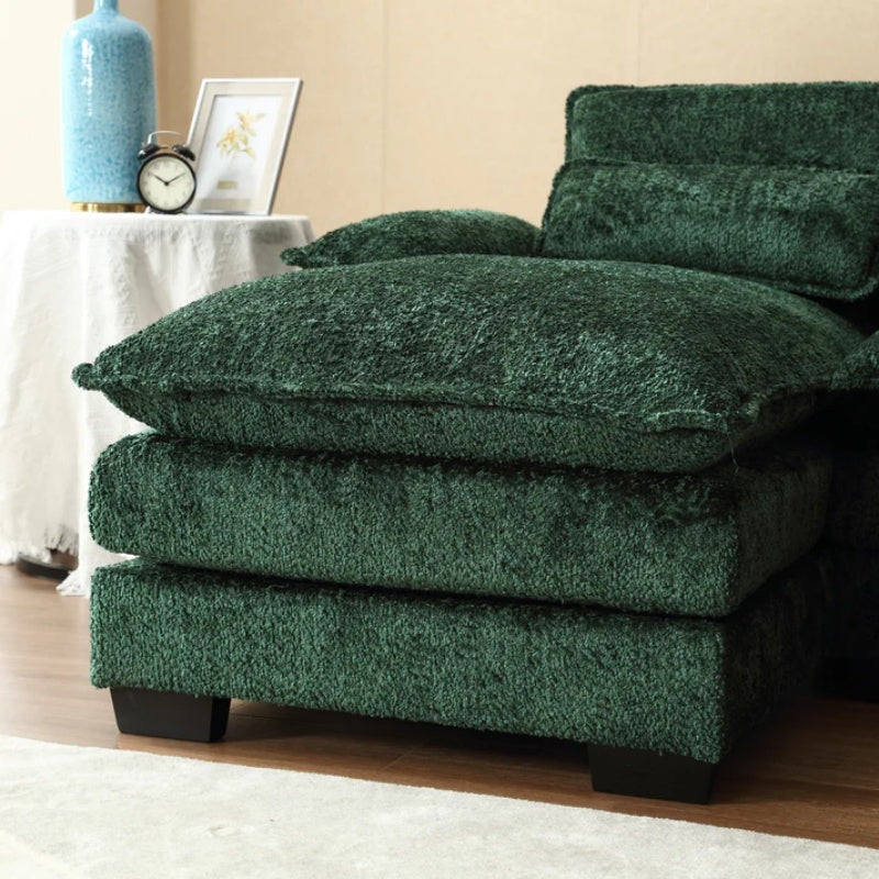 UNITED WE WIN Modern Large chenille Fabric U-Shape Sectional Sofa-海智集-Default-