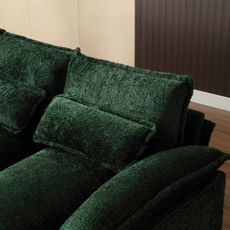 UNITED WE WIN Modern Large chenille Fabric U-Shape Sectional Sofa-海智集-Default-