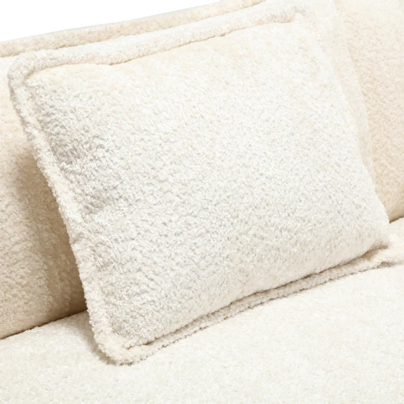 Modern Large boucle Fabric L-Shape Sectional Chenille fabric, movable pedals, detachable armrests, oversized three-seat Sofa-海智集-Default-