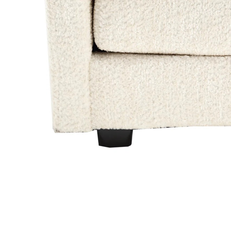 Modern Large boucle Fabric L-Shape Sectional Chenille fabric, movable pedals, detachable armrests, oversized three-seat Sofa-海智集-Default-