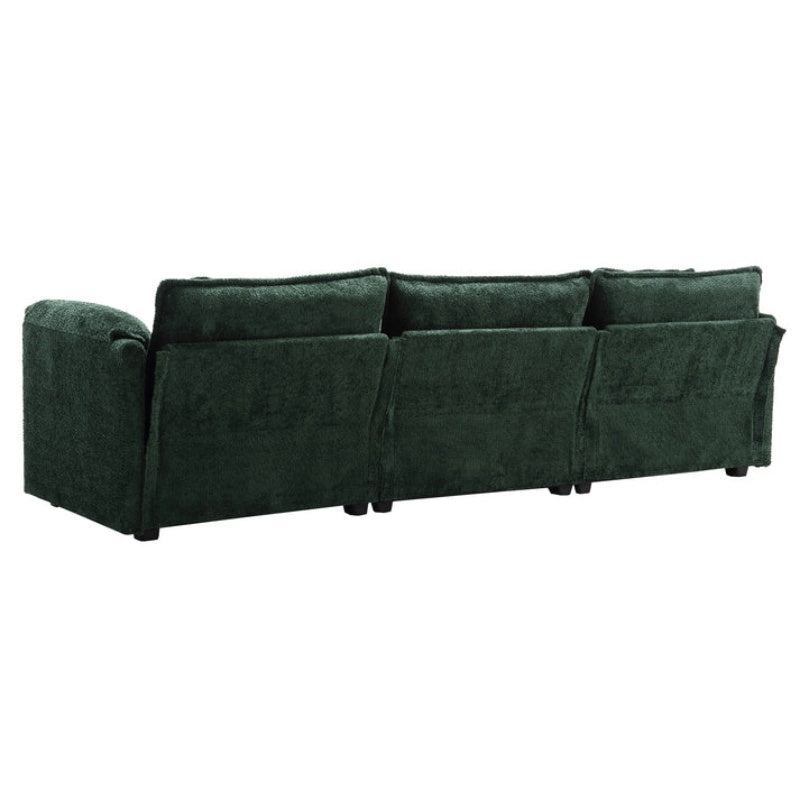 Modern Large L-Shape Sectional Chenille fabric, movable pedals, detachable armrests, oversized three-seat Sofa-海智集-Default-