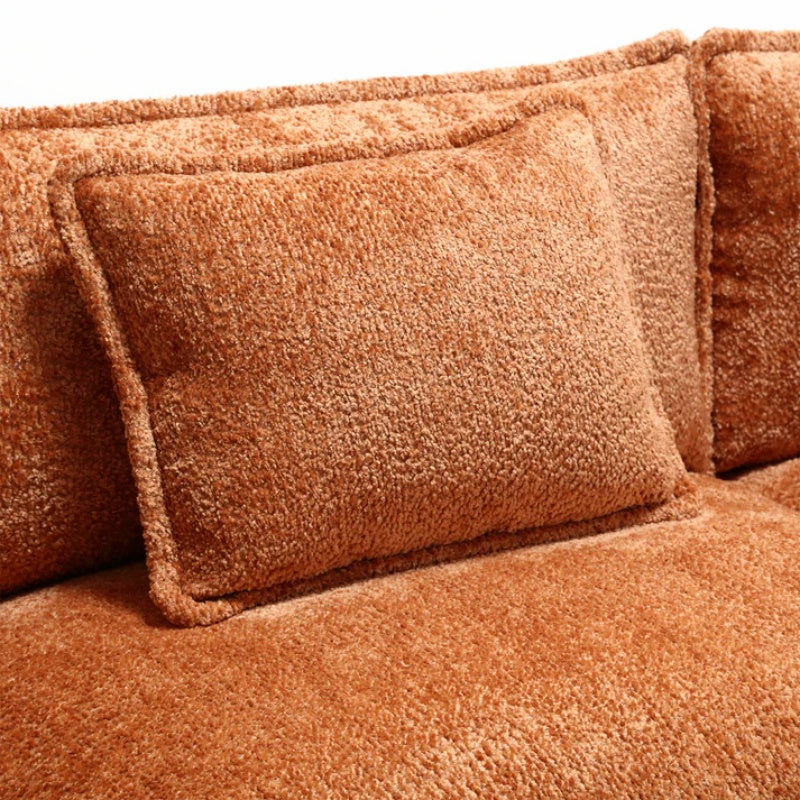 Modern Large L-Shape Sectional Chenille fabric, movable pedals, detachable armrests, oversized three-seat Sofa-海智集-Default-