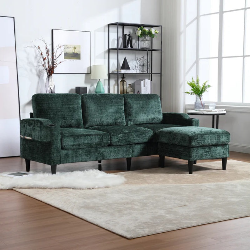 UNITED Sectional Sofa Reversible Sectional Sleeper Sectional Sofa with Storage Chaise-海智集-Default-