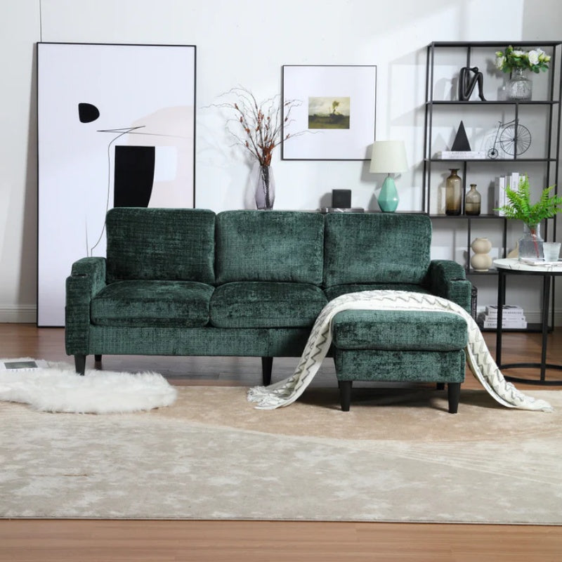 UNITED Sectional Sofa Reversible Sectional Sleeper Sectional Sofa with Storage Chaise-海智集-Default-