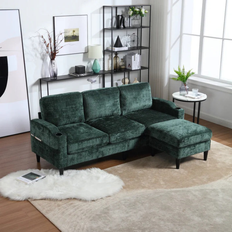 UNITED Sectional Sofa Reversible Sectional Sleeper Sectional Sofa with Storage Chaise-海智集-Default-