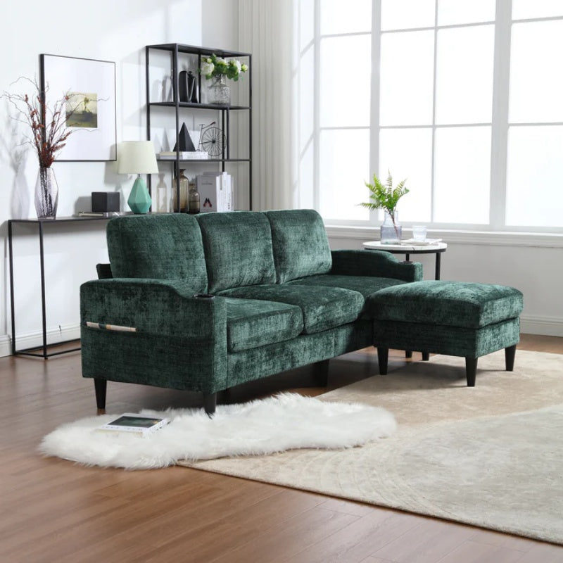 UNITED Sectional Sofa Reversible Sectional Sleeper Sectional Sofa with Storage Chaise-海智集-Default-