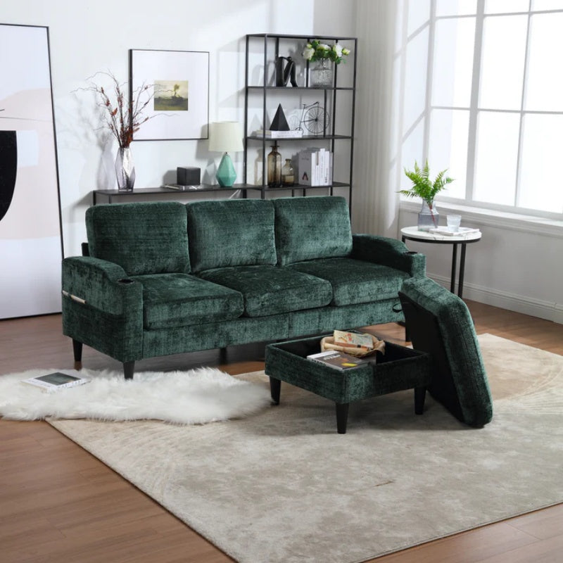 UNITED Sectional Sofa Reversible Sectional Sleeper Sectional Sofa with Storage Chaise-海智集-Default-