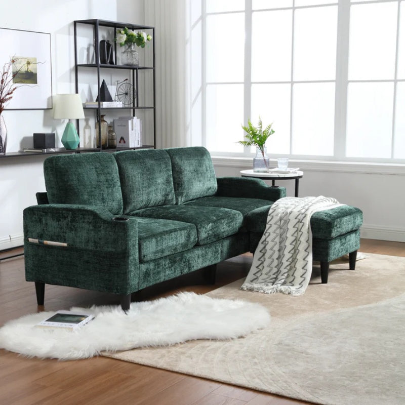 UNITED Sectional Sofa Reversible Sectional Sleeper Sectional Sofa with Storage Chaise-海智集-Default-
