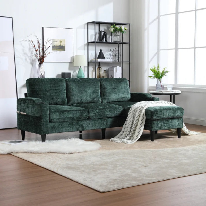 UNITED Sectional Sofa Reversible Sectional Sleeper Sectional Sofa with Storage Chaise-海智集-Default-