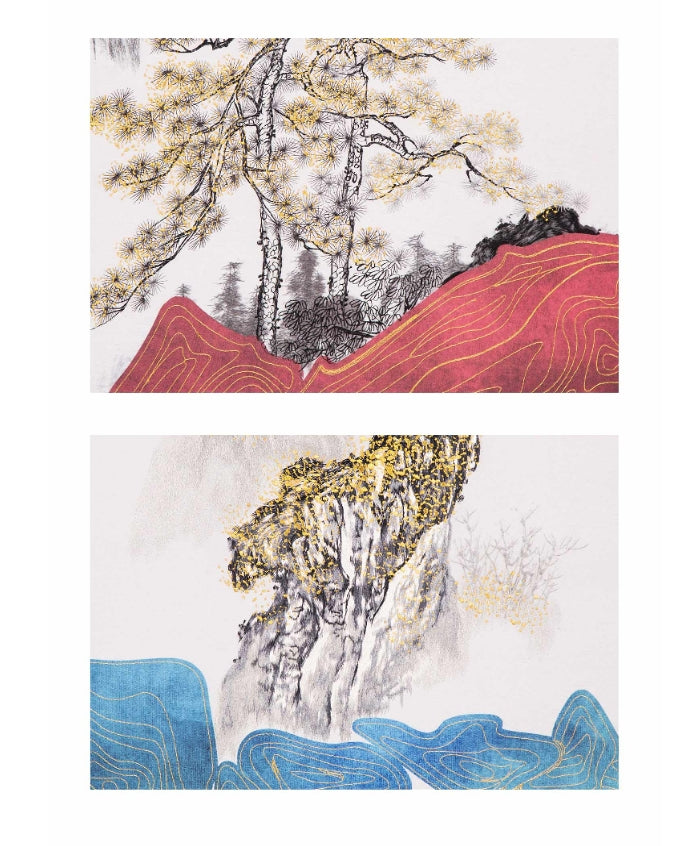 Decorative Art-Steep mountains and tall pine treesⅠ-海智集-