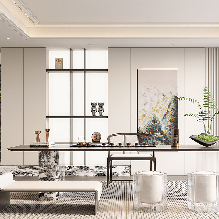 Decorative Art-Black mountains and flying birds-海智集-