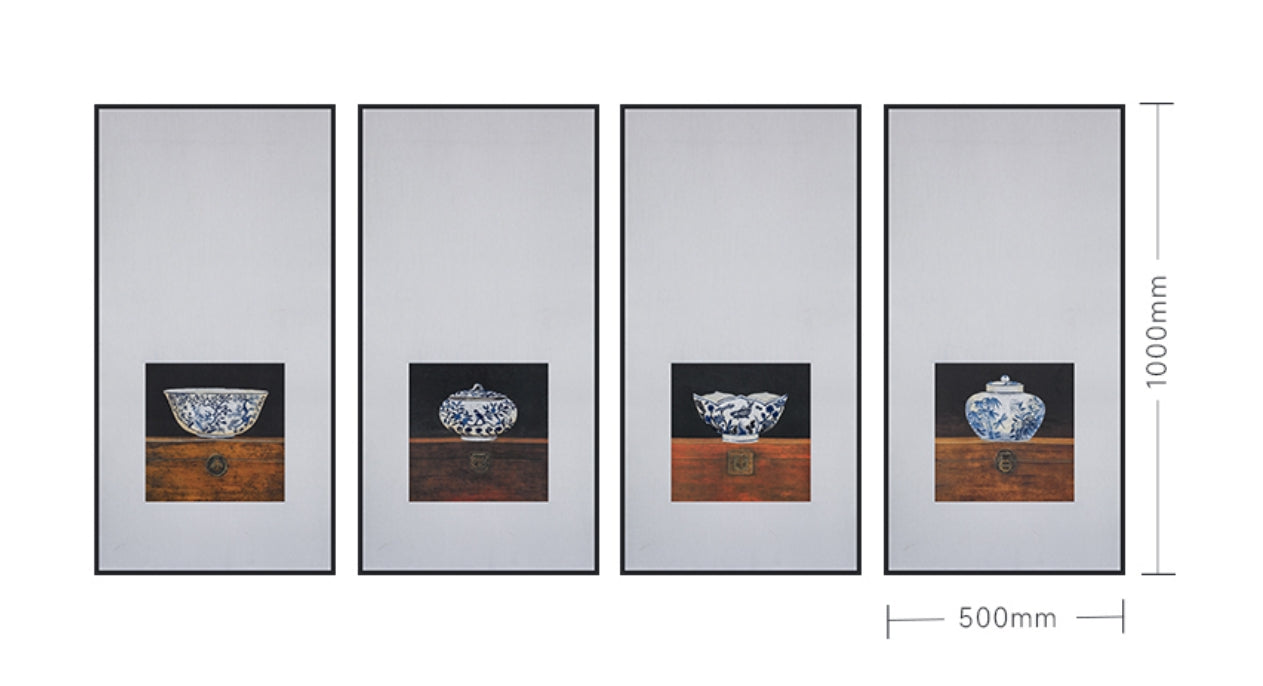 Decorative Art-Porcelain on a Wooden Box-海智集-