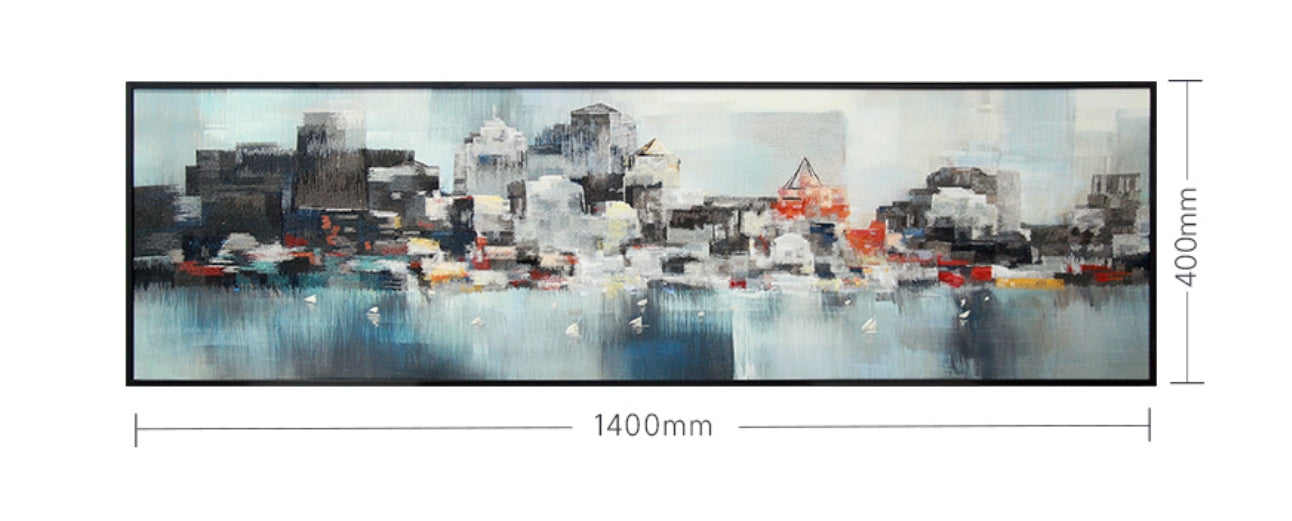 Commercial Suzhou Full Embroidery — framed, simulated silk, soft luster. Dual craftsmanship. Wholesale for decor firms, commercial use; home use too. Art decor for hotels, offices, residences.Prosperity III-海智集-
