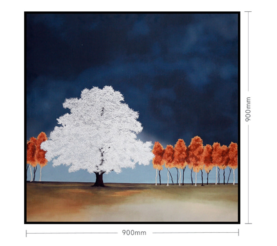 Commercial Suzhou Full Embroidery — framed, simulated silk, soft luster. Dual craftsmanship. Wholesale for decor firms, commercial use; home use too. Art decor for hotels, offices, residences.GorgeousEvening Night-海智集-