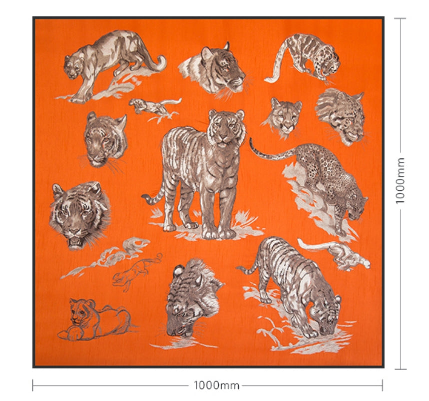 Commercial Suzhou Full Embroidery — framed, simulated silk, soft luster. Dual craftsmanship. Wholesale for decor firms, commercial use; home use too. Art decor for hotels, offices, residences.GorgeousTiger's Roar II-海智集-