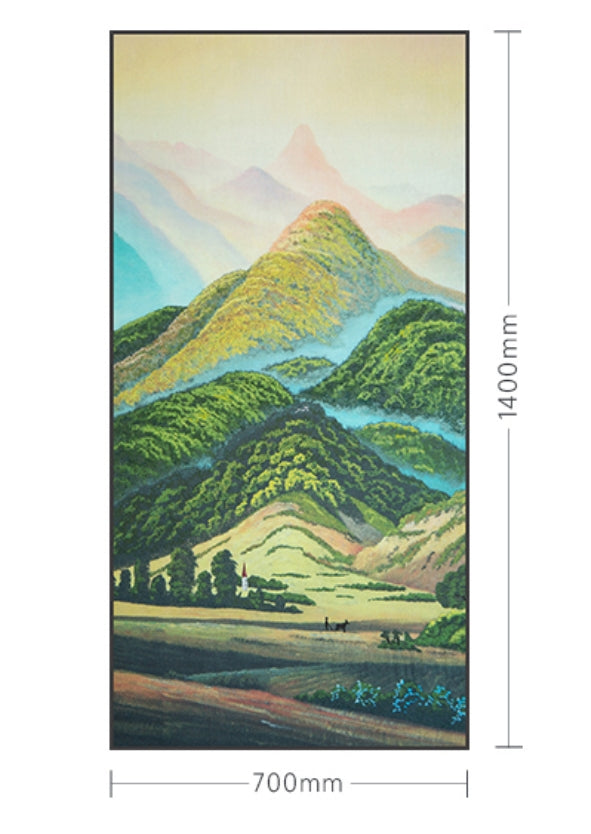 Commercial Suzhou Full Embroidery — framed, simulated silk, soft luster. Dual craftsmanship. Wholesale for decor firms, commercial use; home use too. Art decor for hotels, offices, residences.GorgeousValley-海智集-