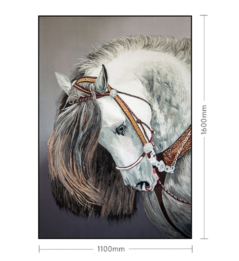 Commercial Suzhou Full Embroidery — framed, simulated silk, soft luster. Dual craftsmanship. Wholesale for decor firms, commercial use; home use too. Art decor for hotels, offices, residences.Prince Charming-海智集-