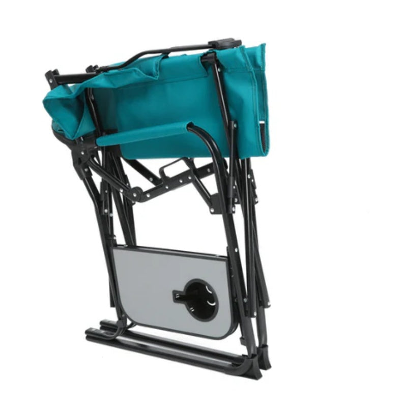 Camping Directors Chair, Heavy Duty,Oversized Portable Folding Chair with Side Table, Pocket for Beach, Fishing,Trip,Picnic,Lawn Blue-海智集-Default-