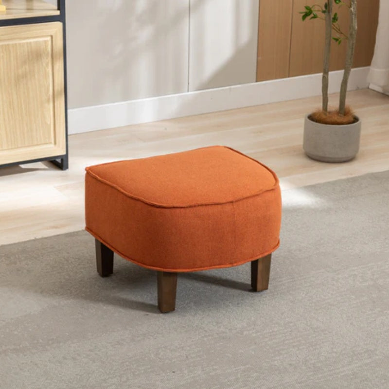 COOLMORE Accent Chair with Ottoman, Mid Century Modern Barrel Chair Upholstered Club Tub Round Arms Chair for Living Room-海智集-Default-