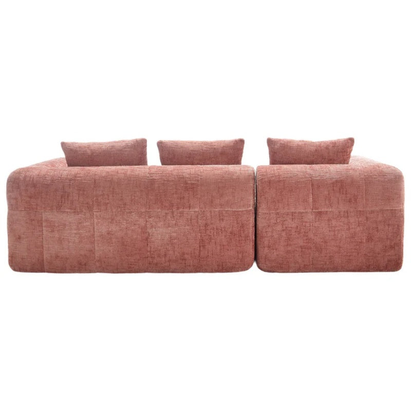 UNITED WE WIN 98.42-inch modular sectional sofa, modern modular L-shaped sofa with chaise longue, equipped with small side pockets and free of compression during installation.-海智集-Default-